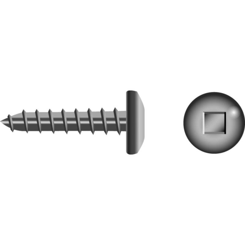 Square Tapping Screw - Pan Head, #10 x 3/4"