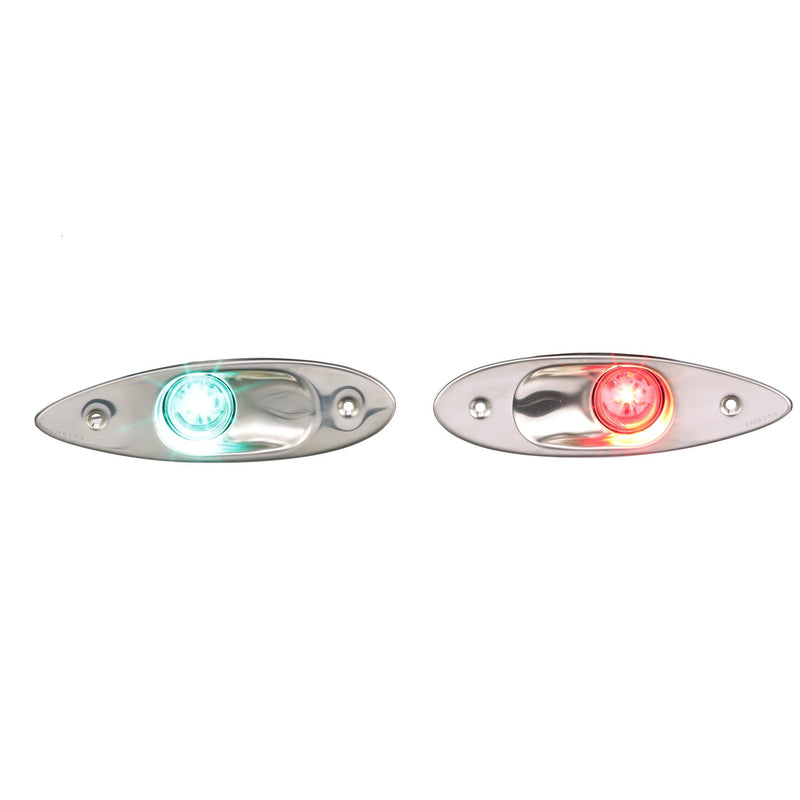 Seachoice 02151 Stainless Steel LED Side Light, Boat Navigation, 1 Red Light, 1 Green Light