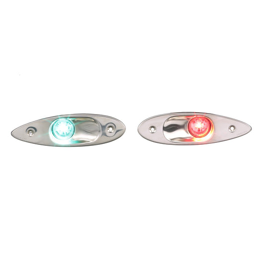Seachoice 02151 Stainless Steel LED Side Light, Boat Navigation, 1 Red Light, 1 Green Light