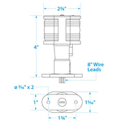 Seachoice All-Round Light, Masthead, Sail Boat Navigation, 3 In. Tall