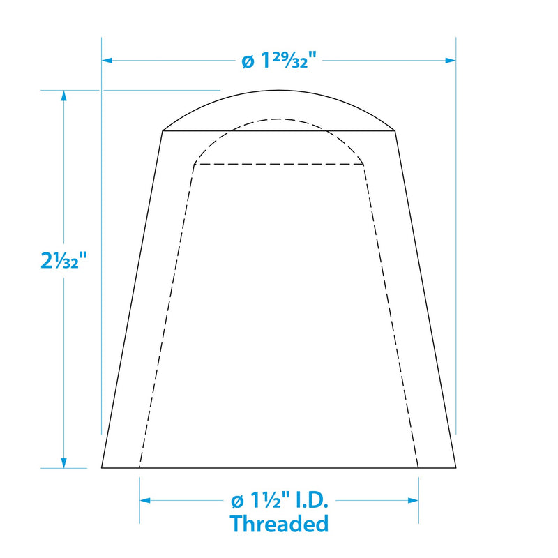 Seachoice Replacement Globe All-Round Stern Light, Anti-Glare Globe