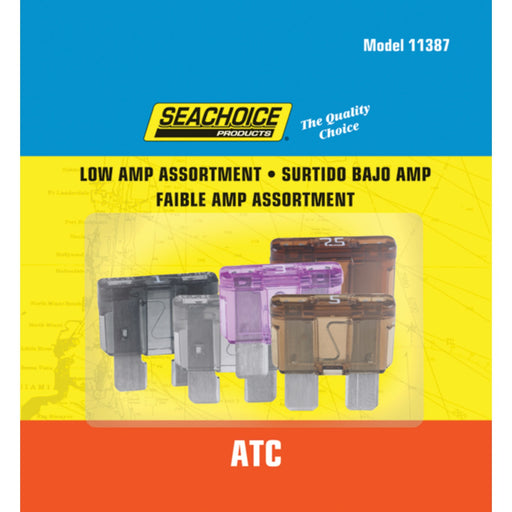 Seachoice Low Amp ATC Glass Fuse Assortment, 5ea