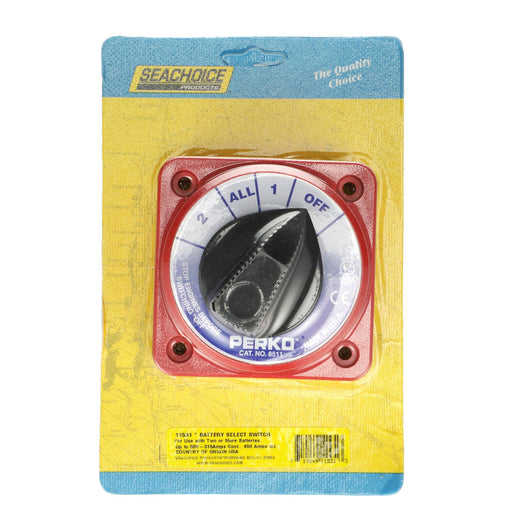 Seachoice Battery Select Switch, Compact, Disconnect Isolator Cutoff, Dual, 12 -50V