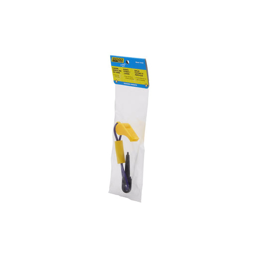 Seachoice Whistle w/ Lanyard, Purple/Yellow