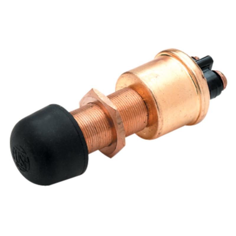 Seachoice 2 Position Push Button Switch With Brass Body, Off/Mom. On