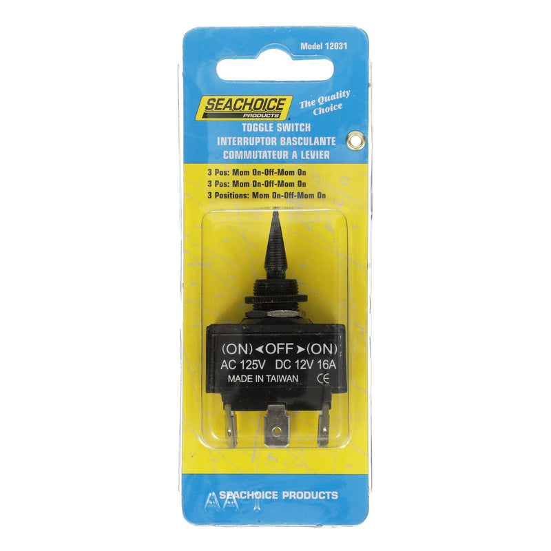 Seachoice 3-Position Toggle Switch, Momentary On/Off/Momentary On