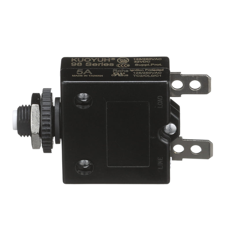 Seachoice Circuit Breaker, Push to Reset, 5 Amp