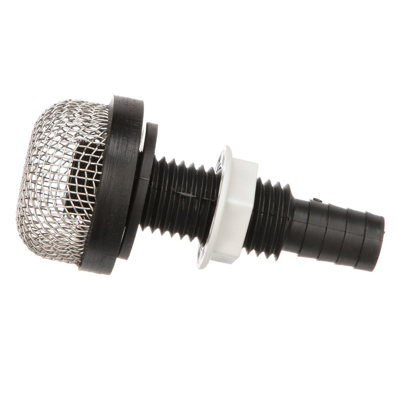 Seachoice Thru-Hull Strainer Mount With Aerator Screen, Fits 3/4 In. Hose