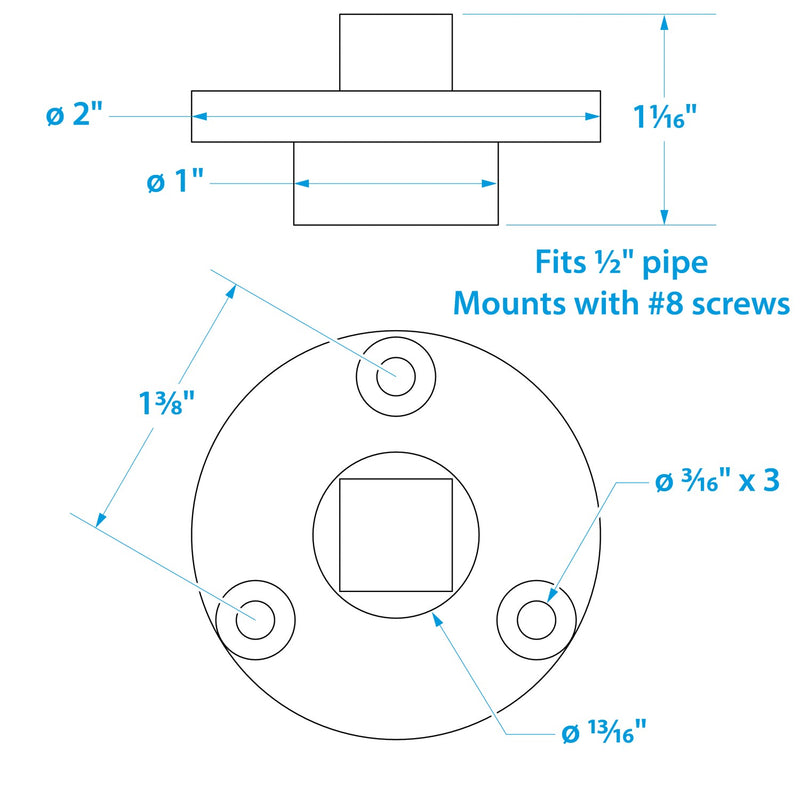 Seachoice Garboard Drain Plug, Stainless Steel, Fits 1/2 In. Pipe, Includes Flange and Plug