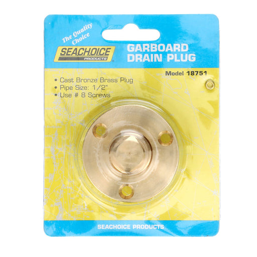 Seachoice Cast Bronze Marine Boat 2 In. Garboard Drain w/ Brass Plug