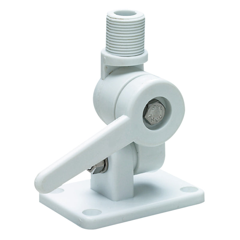 Seachoice 19500 Nylon Antenna Ratchet Mount, White, Bulk Pack