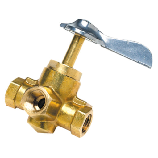 Seachoice Brass Three Way Fuel Line Valve