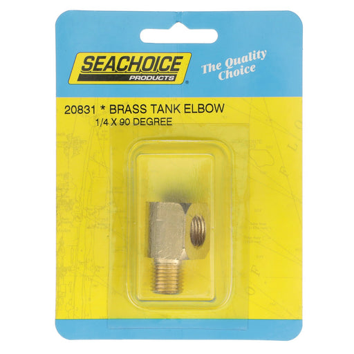 Seachoice Fuel Tank Elbow 1/4 In. NPT Male X 1/4 In. NPT Female, Brass