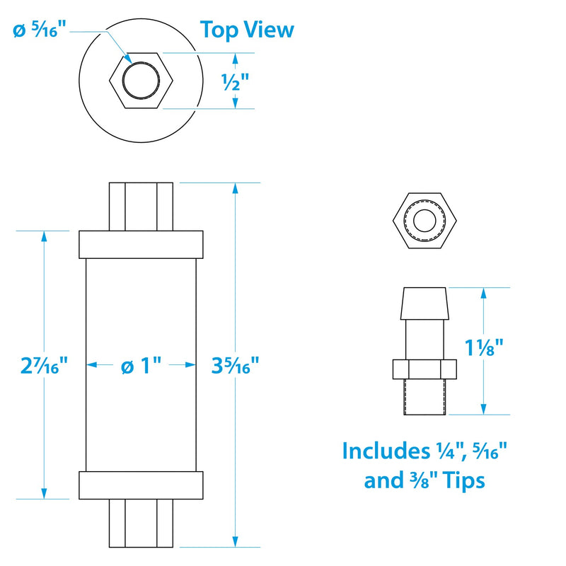 Seachoice in-Line Fuel Filter, Clear Body, Universal Fit