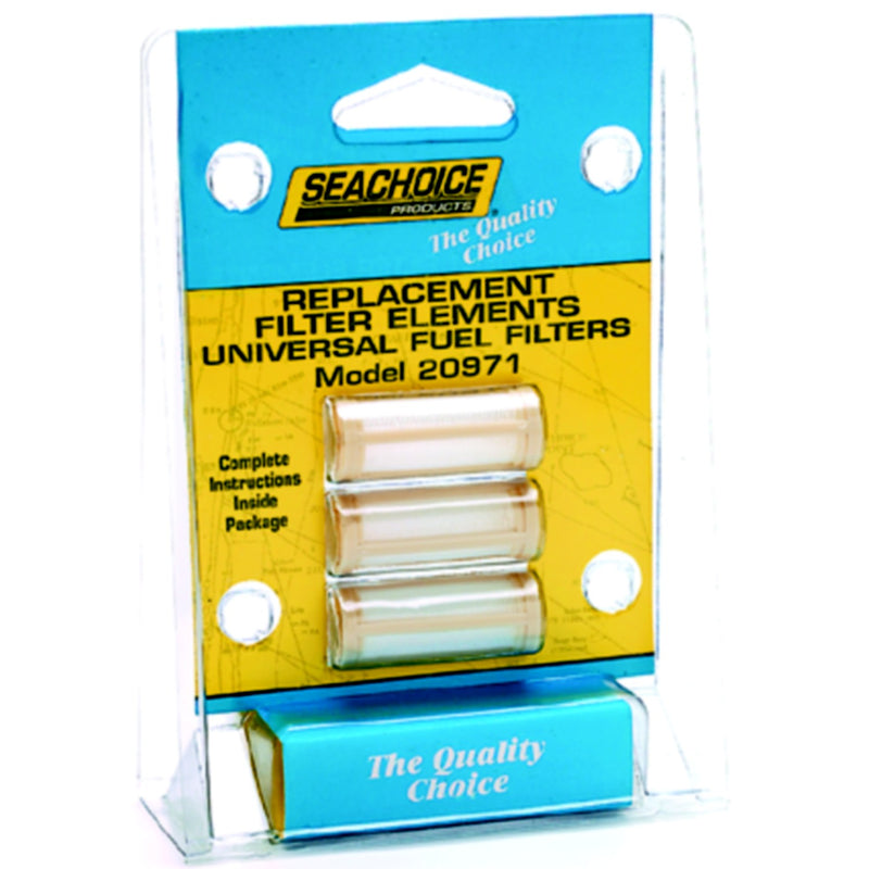 Seachoice Replacement Filters Only For 20941 In-Line Fuel Filter (Pack of 3)