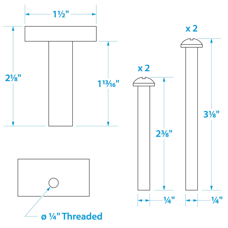 Seachoice 28071 Mounting Bolt and Isolator Kit for Motorguide Trolling Motors, Stainless Steel Screws