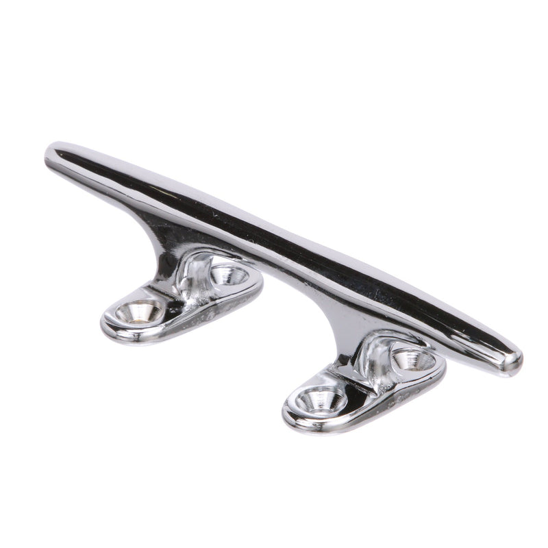 Seachoice Hollow Base Yacht Cleat, Chrome-Plated Cast Brass, 8 In. Long