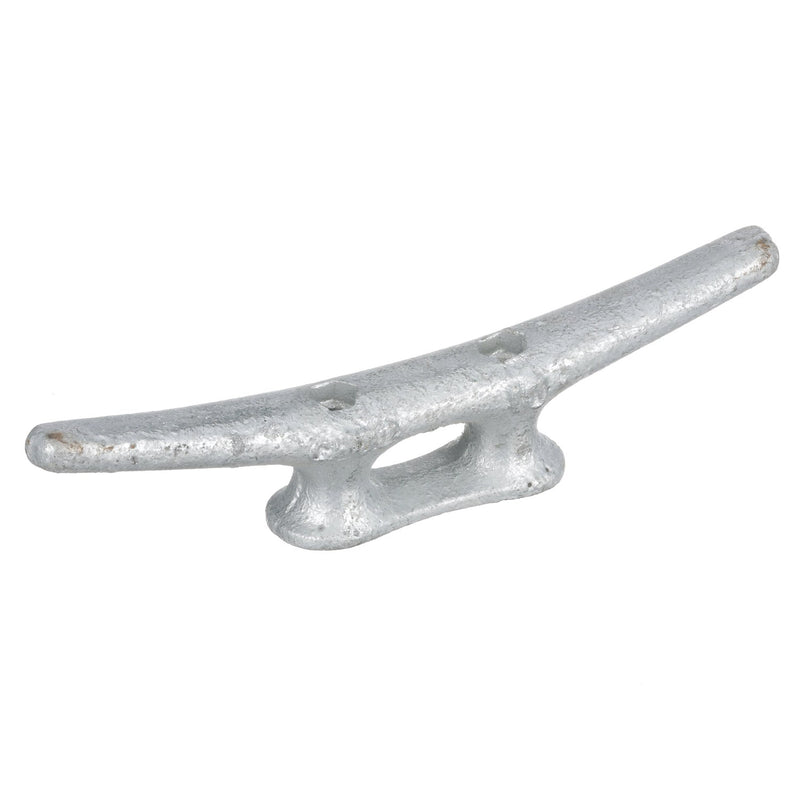 Seachoice Open Base Dock Cleat, Galvanized Gray Iron, 10 In.
