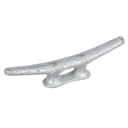 Seachoice Open Base Dock Cleat, Galvanized Gray Iron, 10 In.