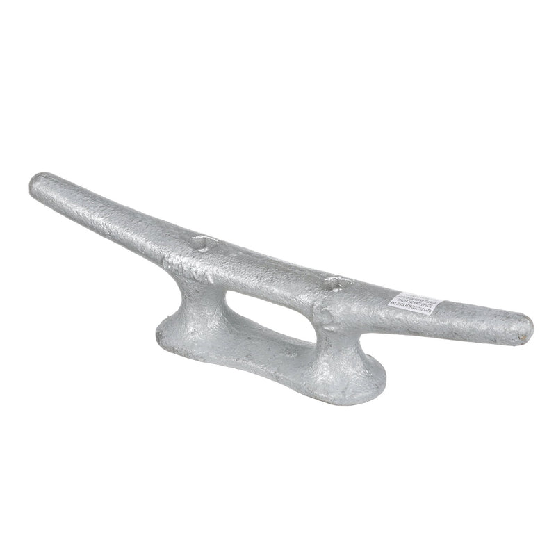 Seachoice Open Base Dock Cleat, Galvanized Gray Iron, 12 In.