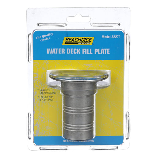 Seachoice Corrosion-Resistant Cast 316 Stainless Steel Deck Fill, Water Fill w/ Cap