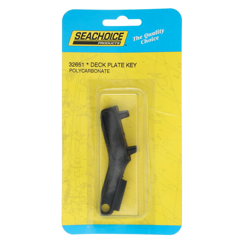 Seachoice 32651 Deck Plate Key, Black, Polycarb, 3-3/8 in., Fits Most Fuel, Gas & Water Tank Deck Fill Caps