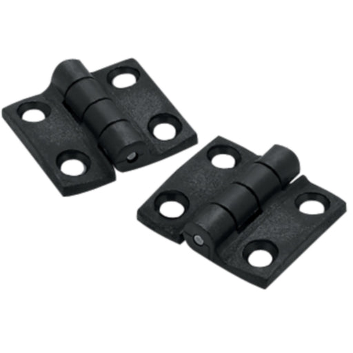Seachoice Butt Hinge, 1-1/2" x1-3/8 Black Nylon , Pair