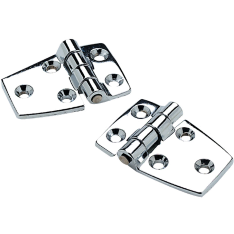 Seachoice 34401 (2) 2-1/4" x 1-1/2" Chrome Plated Zinc 3/4" Short Side Hinges
