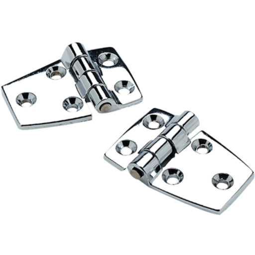 Seachoice 34401 (2) 2-1/4" x 1-1/2" Chrome Plated Zinc 3/4" Short Side Hinges