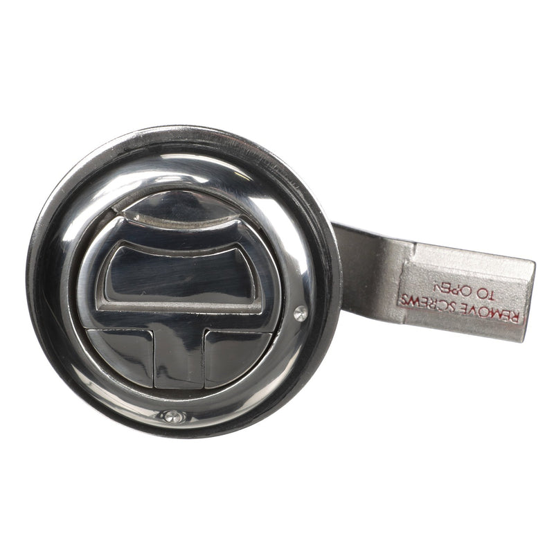 Seachoice Round Non-Locking Hatch Handle, 2-3/8 Diameter, Cast Stainless Steel, Requires 2 in. Cutout