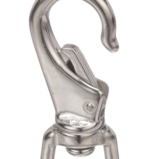 Seachoice Heavy Duty Swivel Eye Snap, Polished Stainless Steel, Size #2, 4 In. Long, 3/4 In. ID Eye