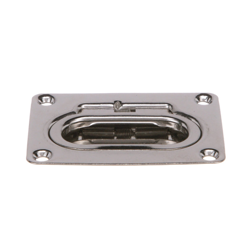 Seachoice Spring Loaded Flush Mount Hatch Handle, 304 Stainless Steel, 3 In. X 2-1/4 In.