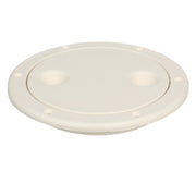 Seachoice Twist 'N' Lock Marine Boat Deck Plate, White Finish, Up to 4-1/2 In.