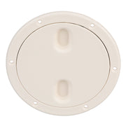 Seachoice Twist 'N' Lock Marine Boat Deck Plate, White Finish, Up to 6-1/2 In.