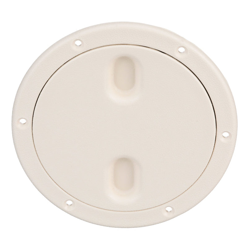 Seachoice Twist 'N' Lock Marine Boat Deck Plate, White Finish, Up to 6-1/2 In.