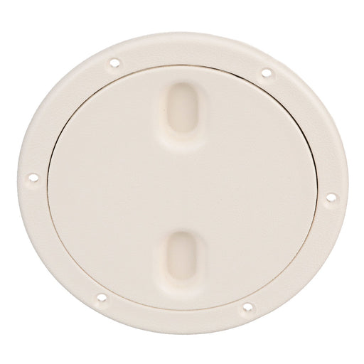 Seachoice Twist 'N' Lock Marine Boat Deck Plate, White Finish, Up to 6-1/2 In.