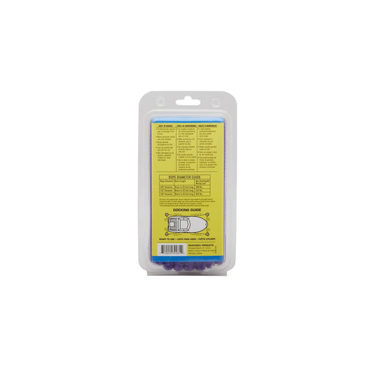 Seachoice Double-Braid Nylon Dock Line w/ Eye Splice, Pre-Shrunk, Heat Stabilized, 3/8 In. X 15 Ft., Purple