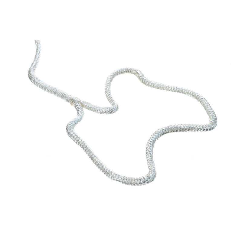 Seachoice Double-Braid Nylon Dock Line w/ Eye Splice, Pre-Shrunk, Heat Stabilized, 3/8 In. X 15 Ft., White