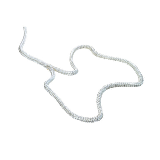 Seachoice Double-Braid Nylon Dock Line w/ Eye Splice, Pre-Shrunk, Heat Stabilized, 3/8 In. X 15 Ft., White
