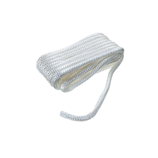 Seachoice Double-Braid Nylon Dock Line w/ Eye Splice, Pre-Shrunk, Heat Stabilized, 3/8 In. X 20 Ft., White