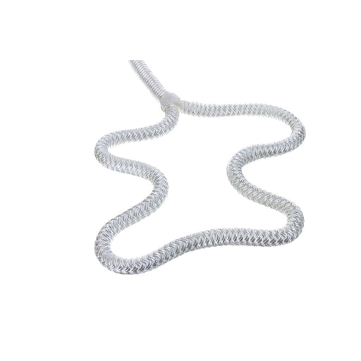 Seachoice Double-Braid Nylon Dock Line w/ Eye Splice, Pre-Shrunk, Heat Stabilized, 1/2 In. X 20 Ft., White