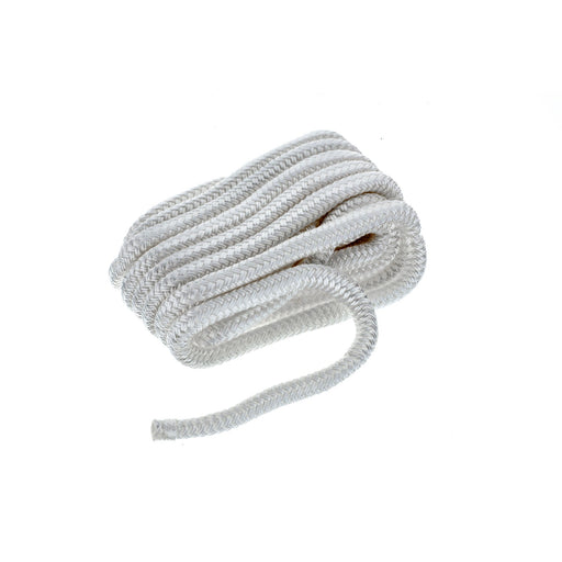 Seachoice Double-Braid Nylon Dock Line w/ Eye Splice, Pre-Shrunk, Heat Stabilized, 1/2 In. X 25 Ft., White