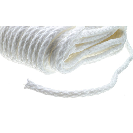 Seachoice Anchor Line Rope, Hollow Braid, Polypropylene, White, Spring Hook, 3/8 In. X 75 Ft.
