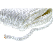 Seachoice 40231 solid-braid nylon anchor line, White, 3/8 in. x 50 ft.; rope construction detail