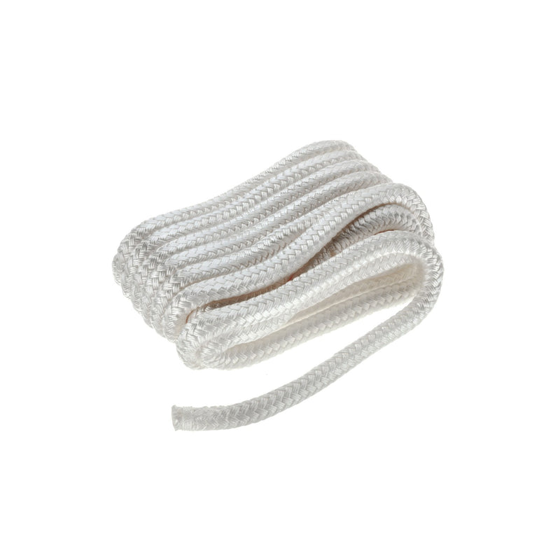 Seachoice Double-Braid Nylon Dock Line w/ Eye Splice, Pre-Shrunk, Heat Stabilized, 5/8 In. X 25 Ft., White