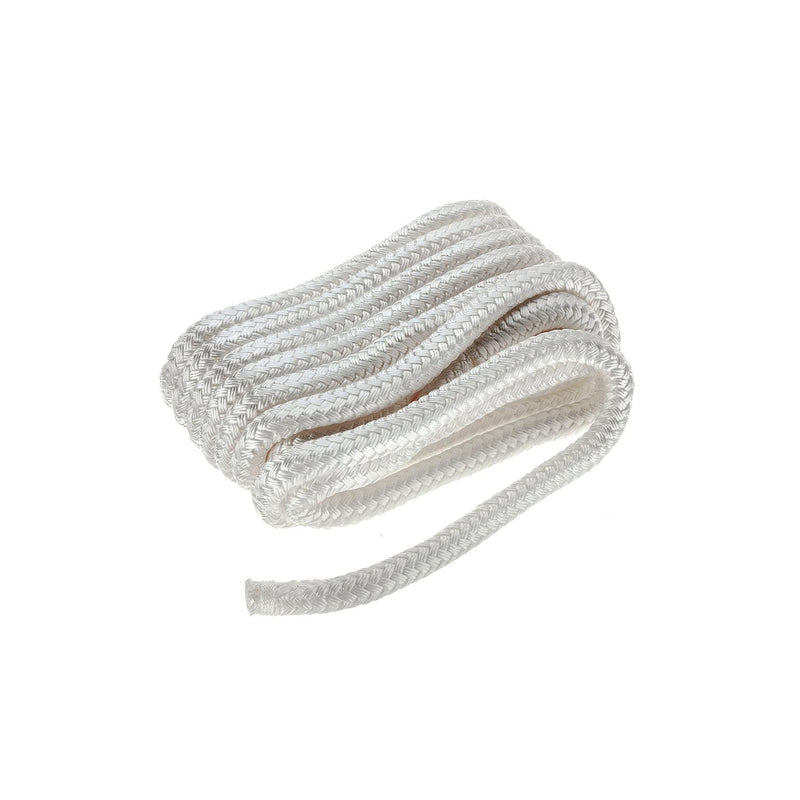 Seachoice Double-Braid Nylon Dock Line w/ Eye Splice, Pre-Shrunk, Heat Stabilized, 5/8 In. X 25 Ft., White