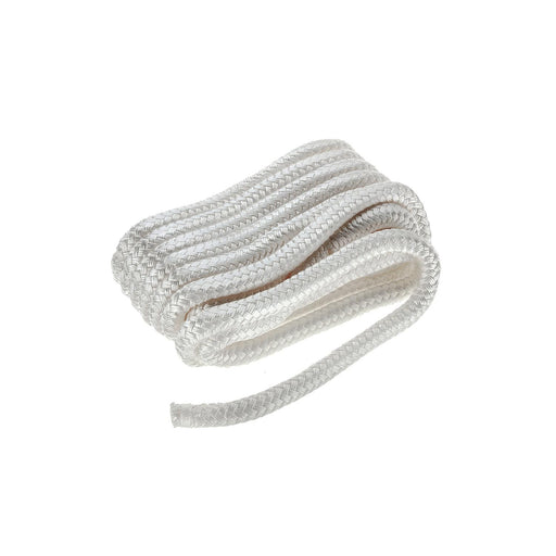 Seachoice Double-Braid Nylon Dock Line w/ Eye Splice, Pre-Shrunk, Heat Stabilized, 5/8 In. X 25 Ft., White