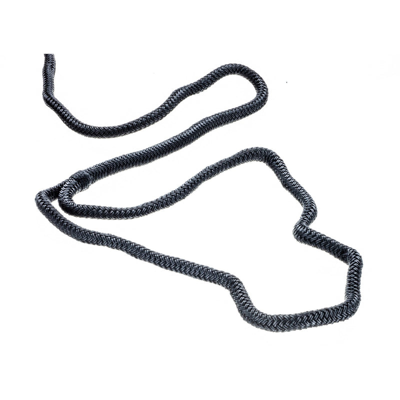 Seachoice 40501 Double-Braid Nylon Dock Line w/ Eye Splice, Pre-Shrunk, Heat Stabilized, 3/8 In. X 10 Ft., Black