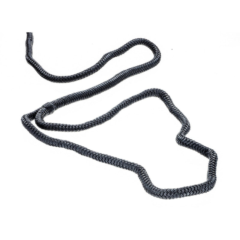 Seachoice 40501 Double-Braid Nylon Dock Line w/ Eye Splice, Pre-Shrunk, Heat Stabilized, 3/8 In. X 10 Ft., Black