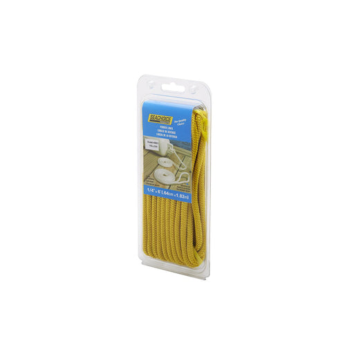 Seachoice Braided Bumper Fender Line, 1/4 in. X 6 Ft., Yellow